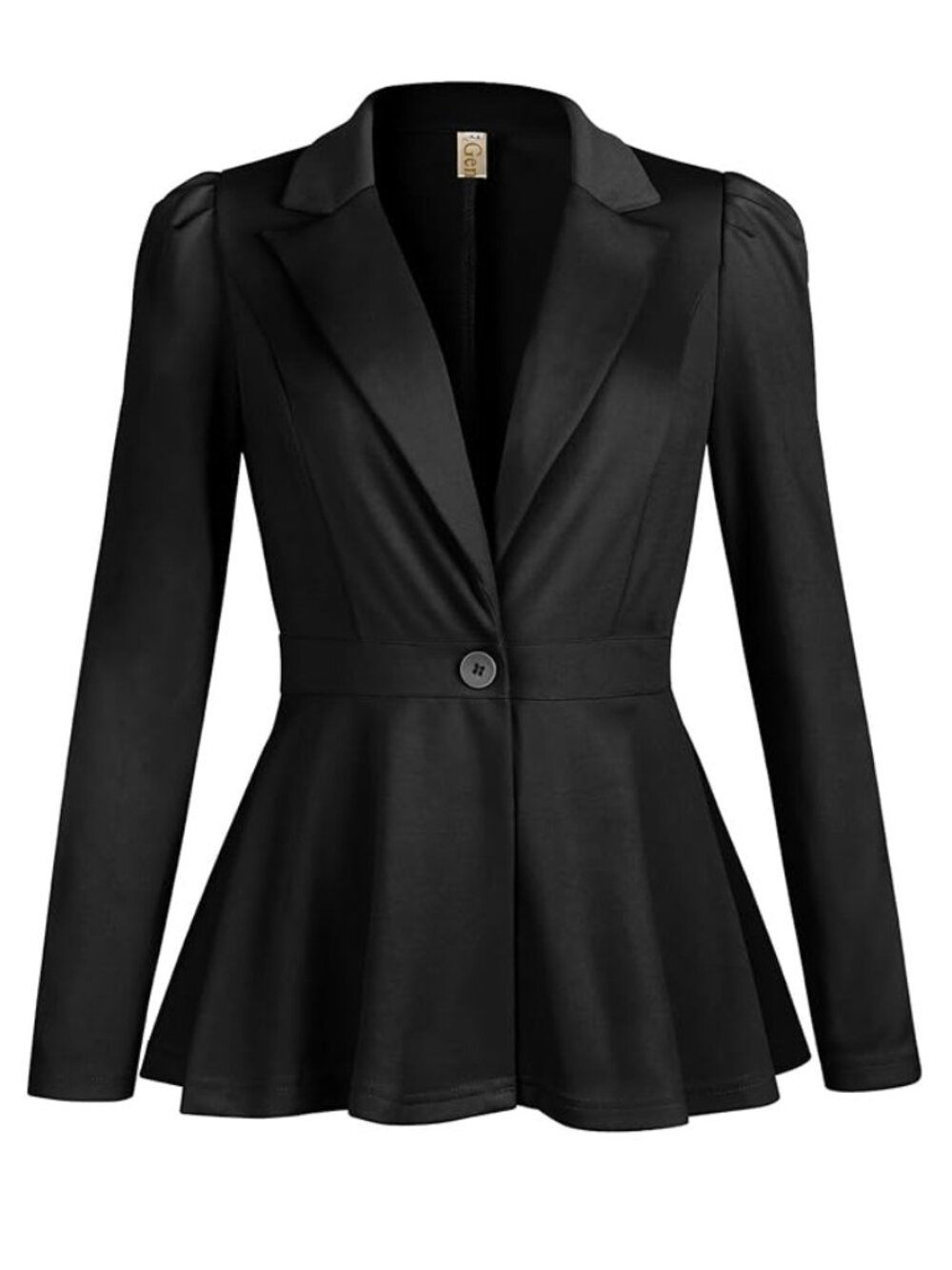 Genhoo Women's Blazer Long Sleeve Slim Fitted Jacket